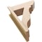 Ekena Millwork 7 1/2-in W x 20-in D x 28-in H Funston Slat Rough Cedar Woodgrain TimberThane Outlooker, Primed Tan OUTUR075X20X28FST24RCPR - alternate 4